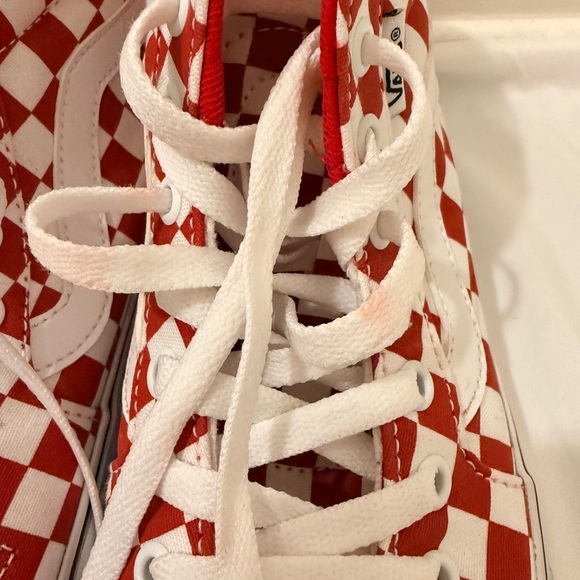 Vans Red Checkered High-Top Sneakers - Picture 4 of 6